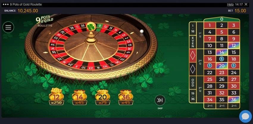 jeu de roulette virtuel sur mobile 9 Pots of Gold Roulette du développeur Switch Studios