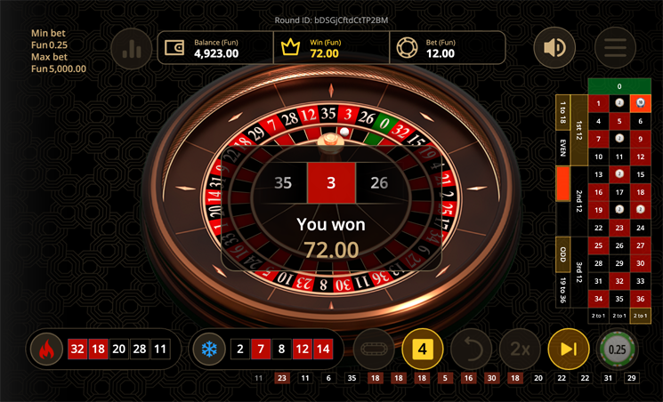 variante de roulette en ligne live Bombay Roulette du développeur OneTouch