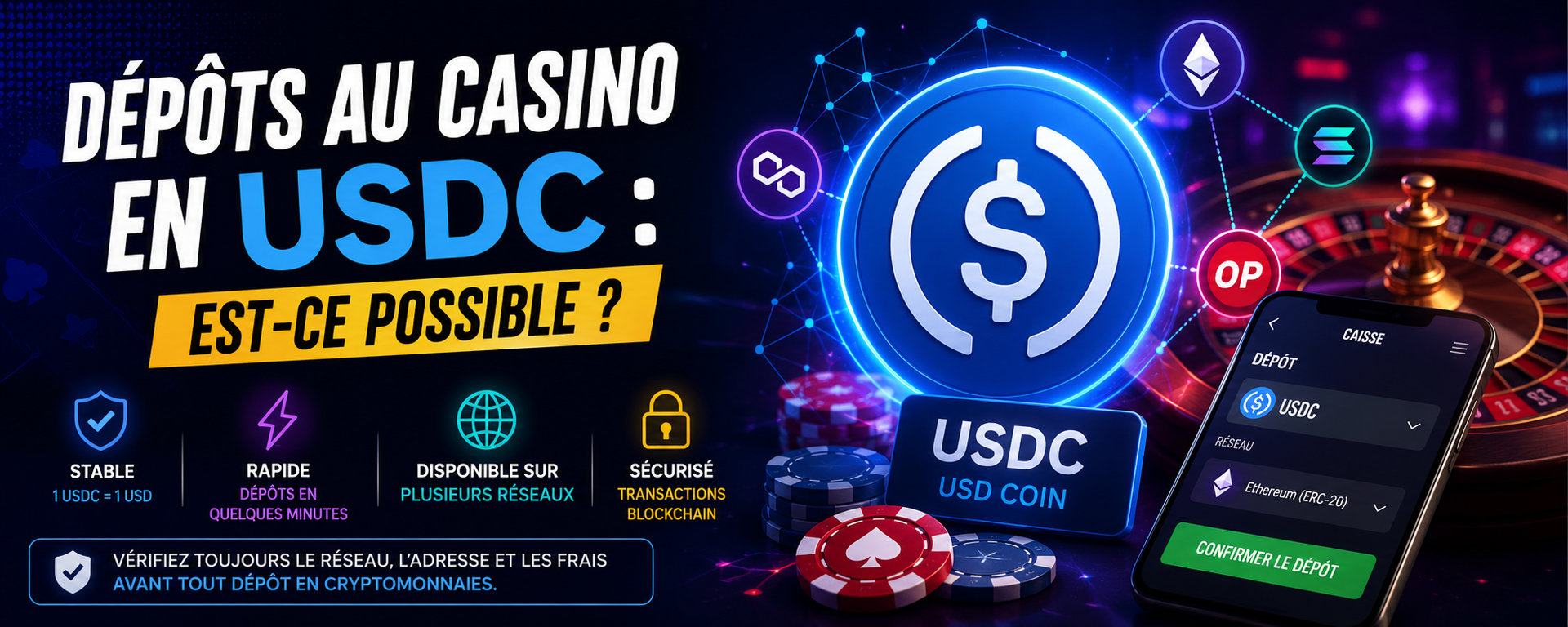 Effectuer des dépôts au casino en ligne en USDC : est-ce possible ?