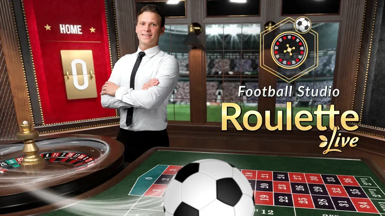 Football Studio Roulette avec croupiers live sur mobile développeur Evolution