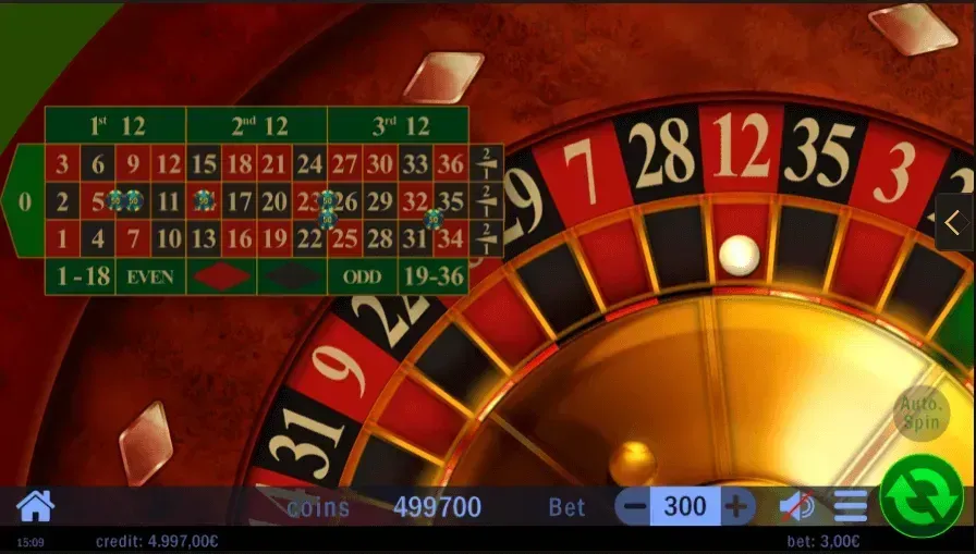 jeu de roulette virtuel sur mobile Maxi Roulette du développeur Swintt