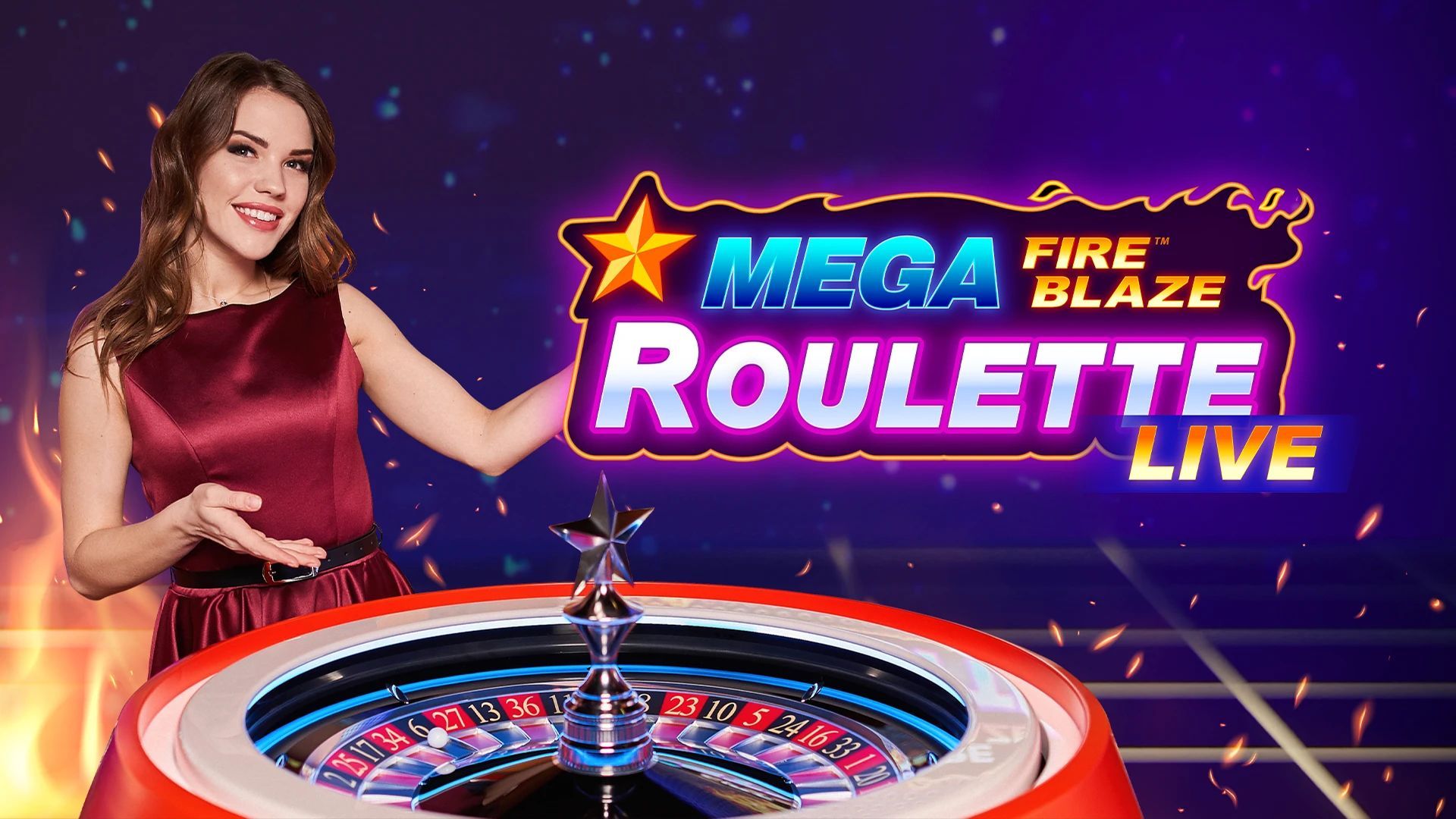 Mega Fire Blaze Roulette avec croupiers live sur mobile développeur Playtech