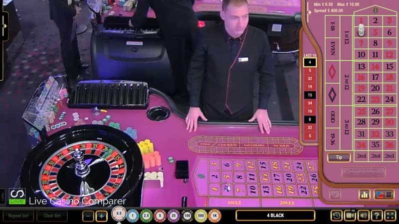 jouer à la roulette live du développeur Vivo Gaming sur mobile en direct du Portomaso Casino à Malte