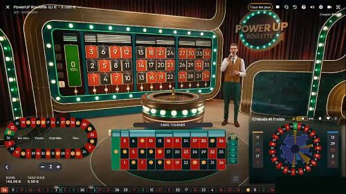 PowerUP Roulette Live avec croupiers en direct développeur Pragmatic Play