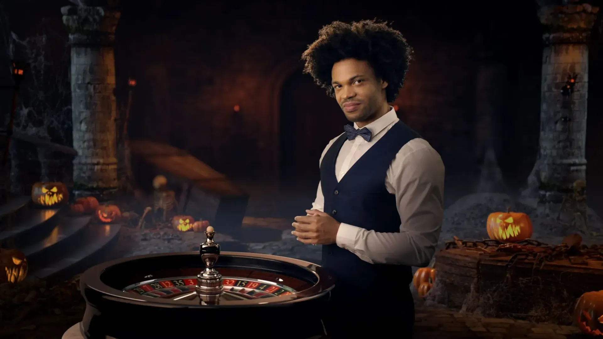 Real Spooky Roulette Live avec croupiers en direct développeur Real Dealer Studios