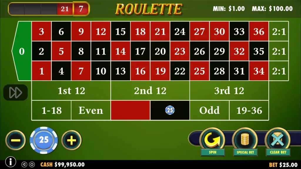 jeu de roulette en ligne virtuelle sur mobile Roulette Crystal du développeur Pragmatic Play