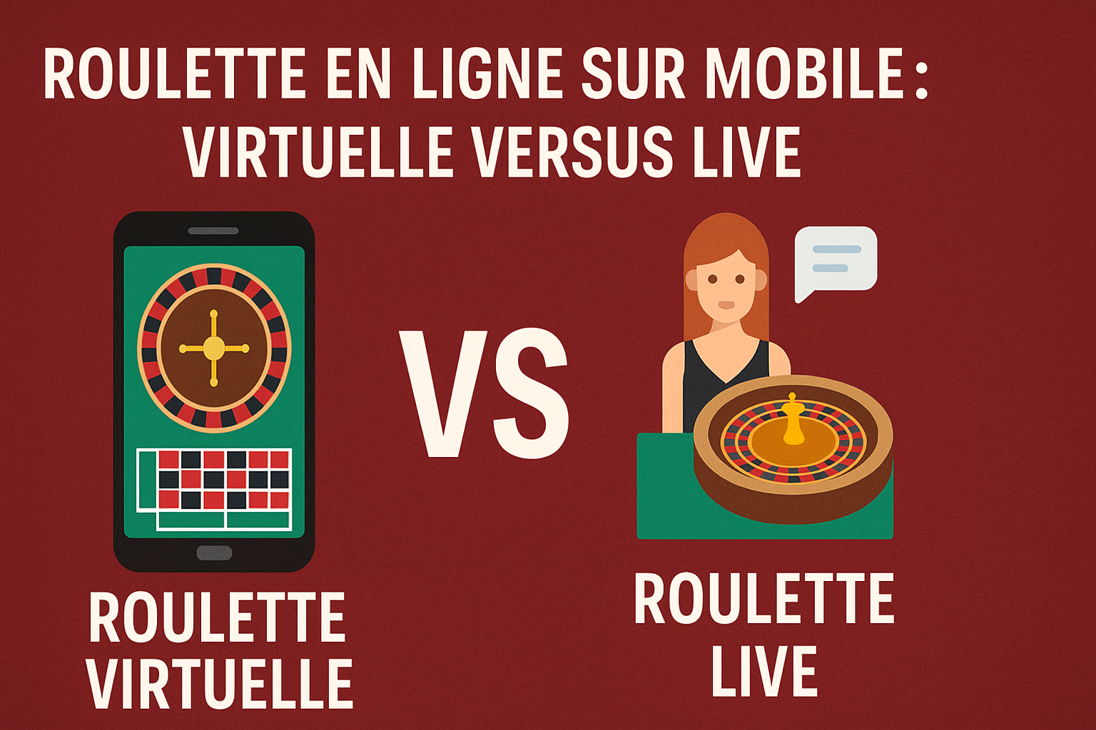 Roulette en ligne sur mobile : différences entre virtuelle et live