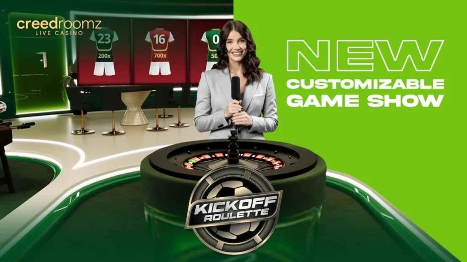 Sortie du nouveau jeu de roulette en ligne live Kickoff Roulette par CreedRoomz.