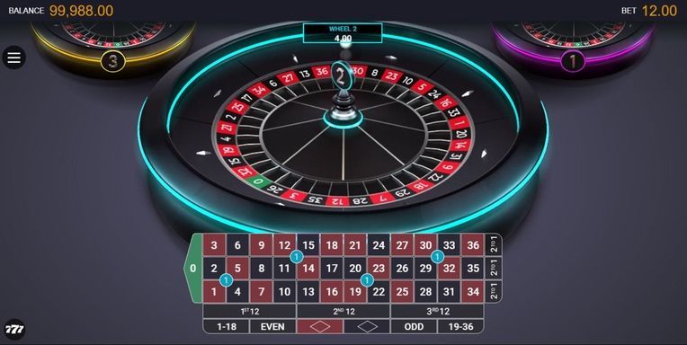 jeu de roulette virtuel sur mobile Three Wheel Roulette du développeur Switch Studios
