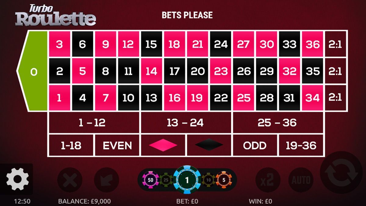 jeu de roulette virtuel Turbo Roulette du développeur Gamevy