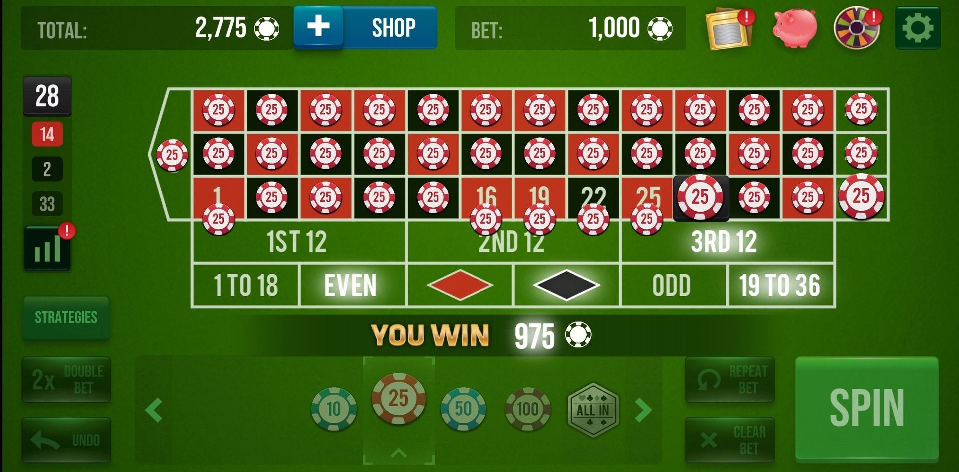 Jouer a VIP Roulette sur mobile