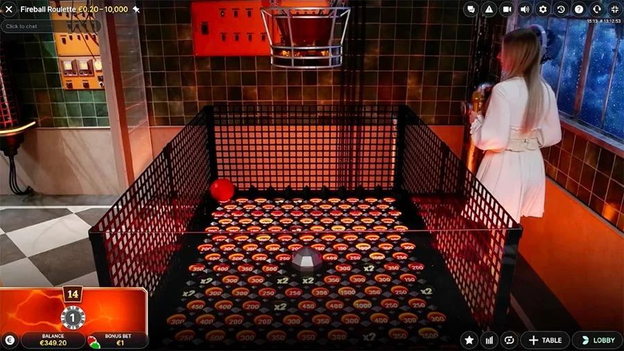 nouveau jeu de roulette en ligne live Fireball Roulette du développeur Evolution