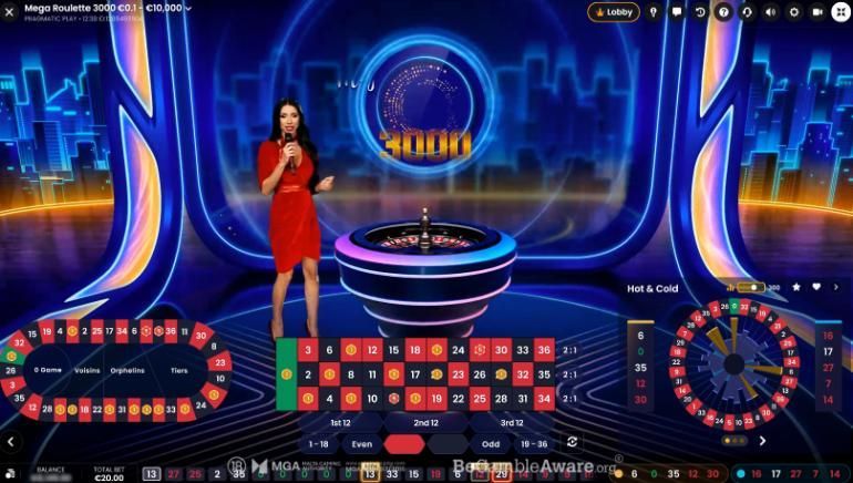 Mega Roulette avec croupiers live sur mobile développeur Pragmatic Play