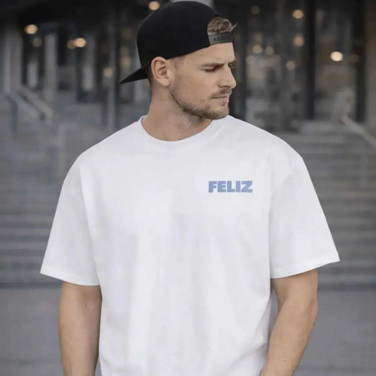 T-Shirt Scroll Less Feel More White