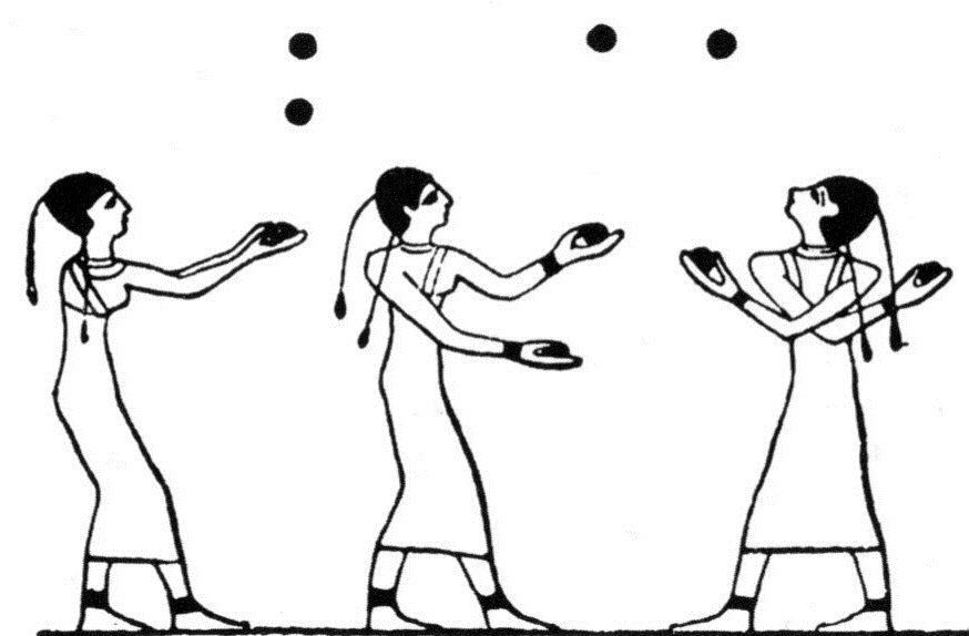 Jongleurs Egypte 2000 av.JC Egypte, Tombeau de Beni Hassan, 2000 av JV. Juggle Magazine winter 2011