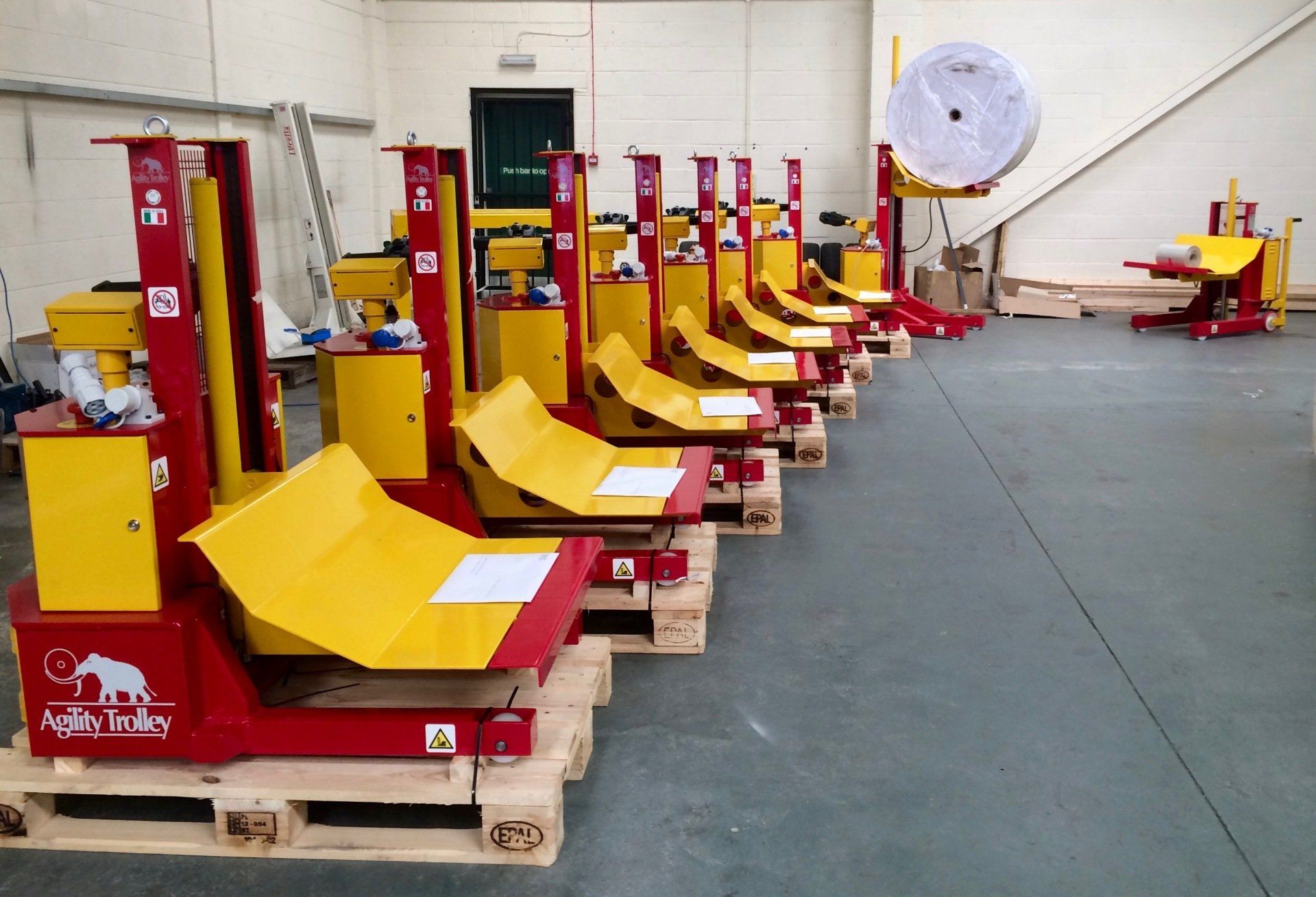 RAMA 1T-1M Reel Trolleys for Mondi Packaging