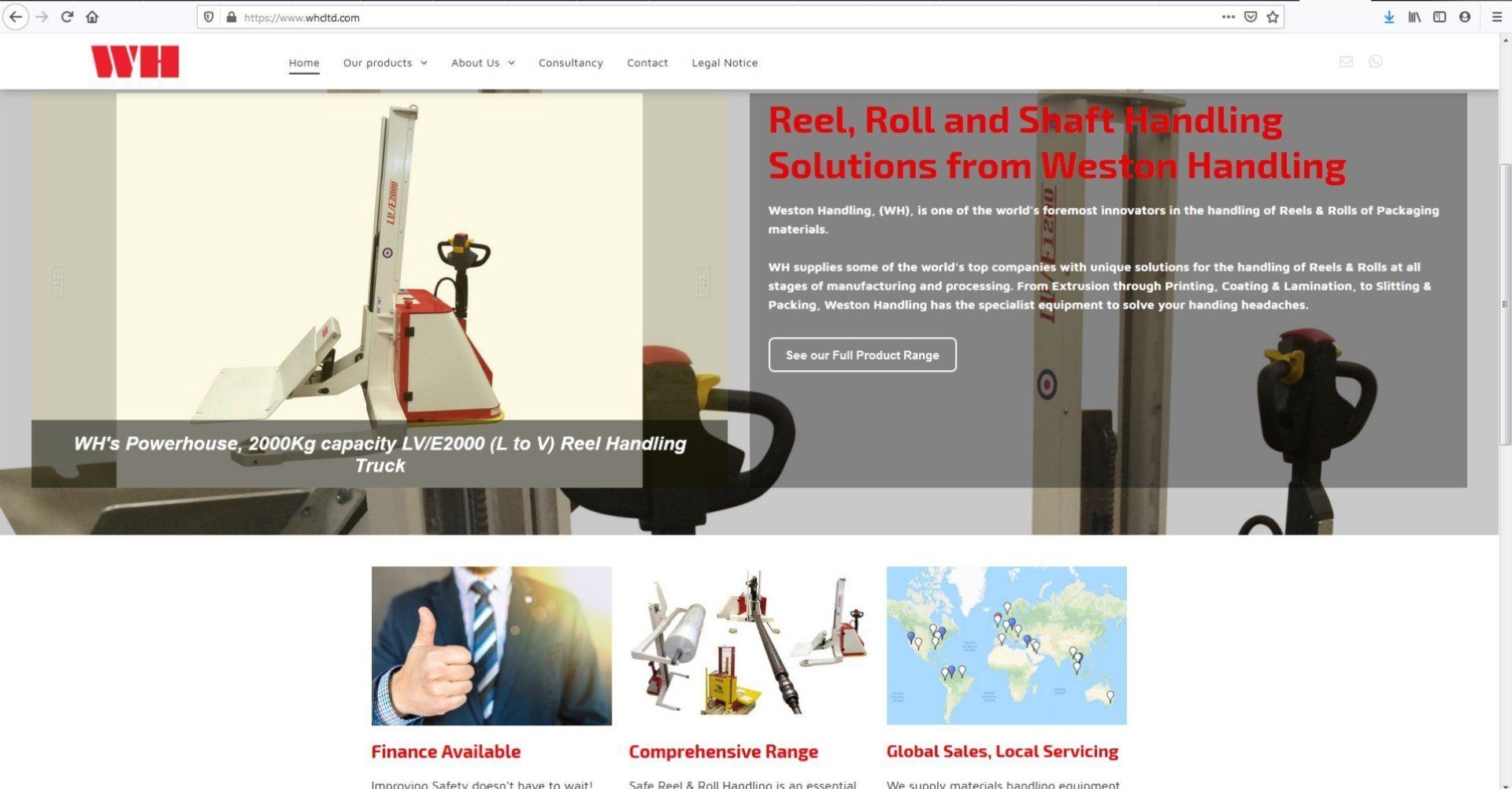 New Weston Handling International Website launched