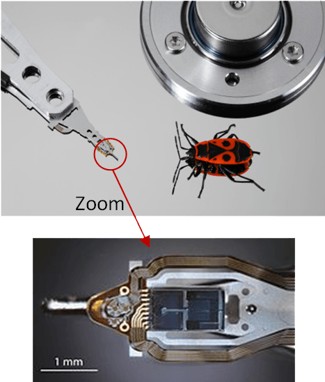 tête de lecture de disque dur