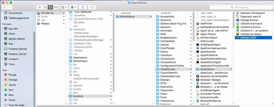 Création Raid Mac avec Utilitaire Raid