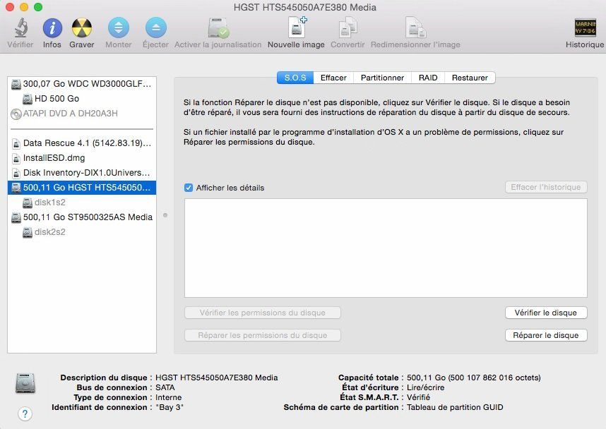 utilitaire de disque Raid0