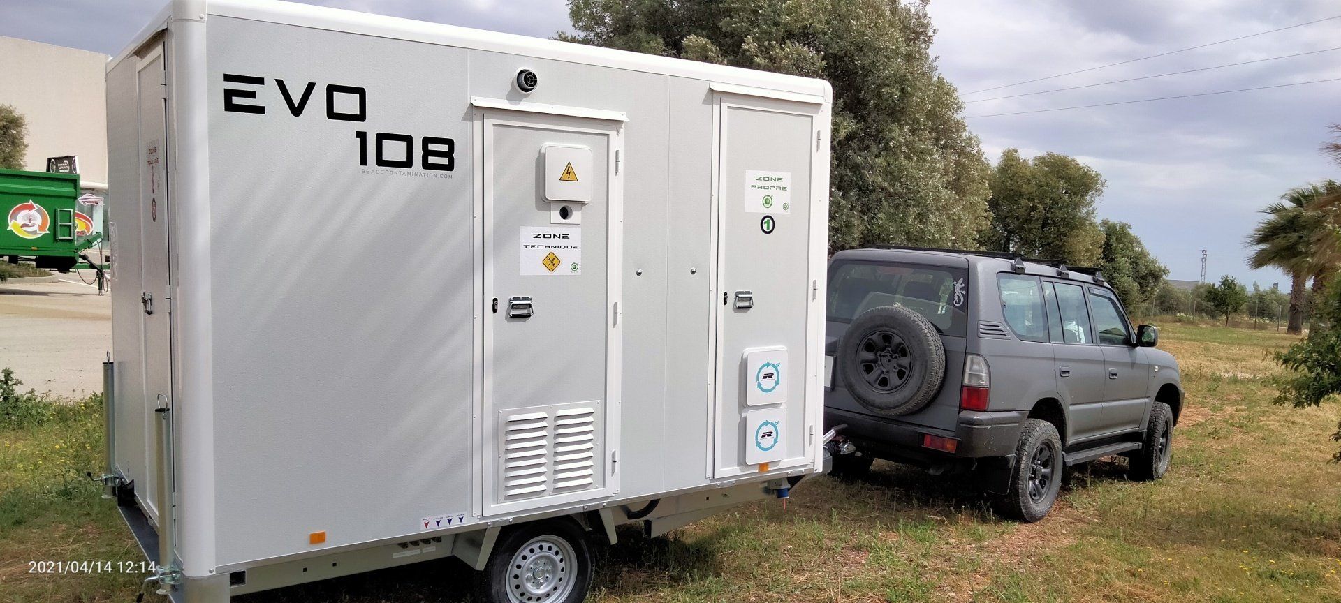 unité mobile de décontamination pour tous terrains