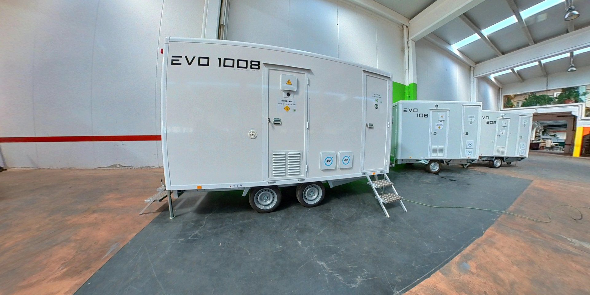 unité mobile de décontamination double essieux evo 1008