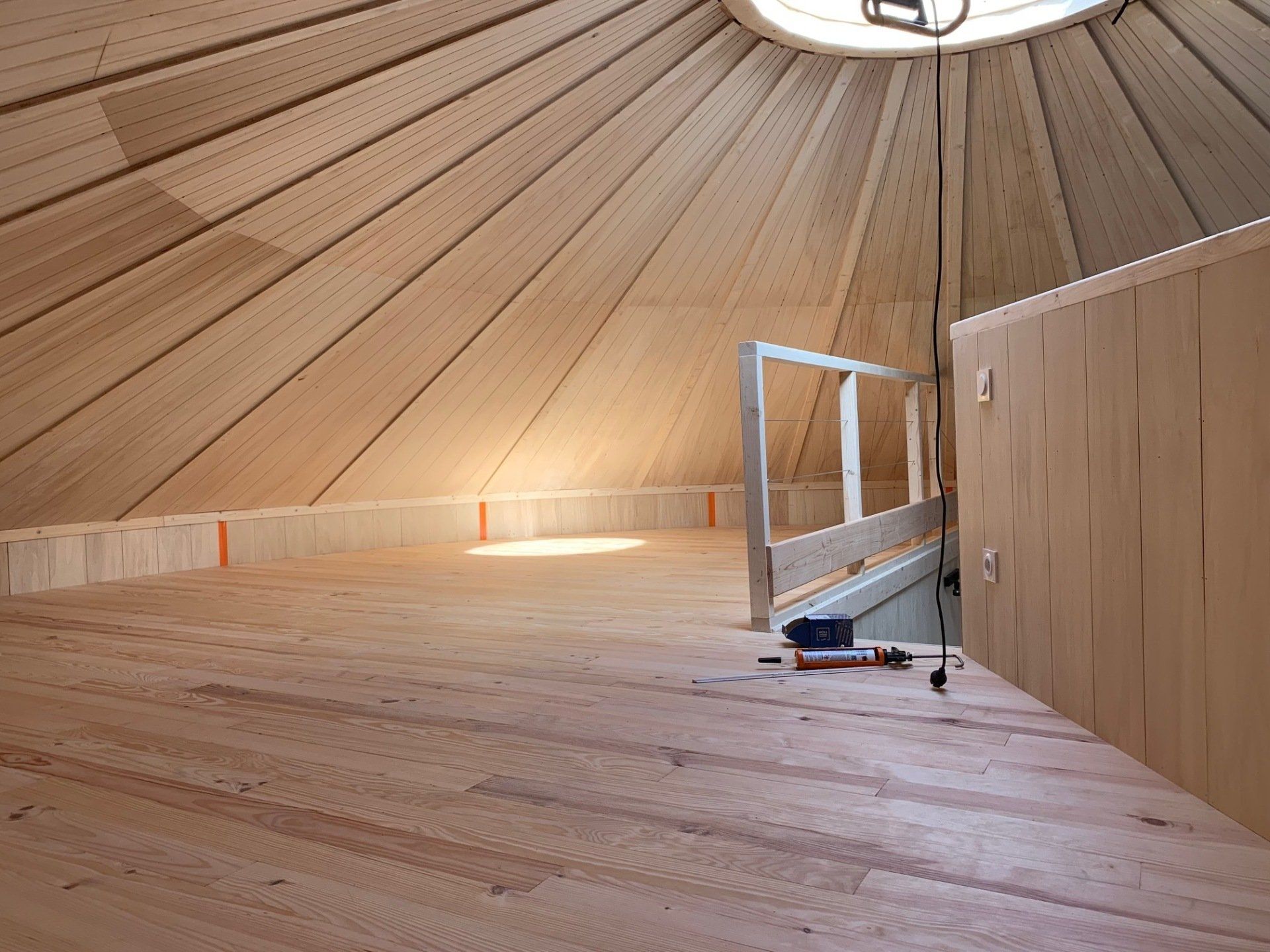 H2BC réalise des maisons écologiques rondes de 65m2 selon vos besoins