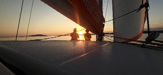 Coucher de soleil sur le Mont Saint-Clair, à Sète.