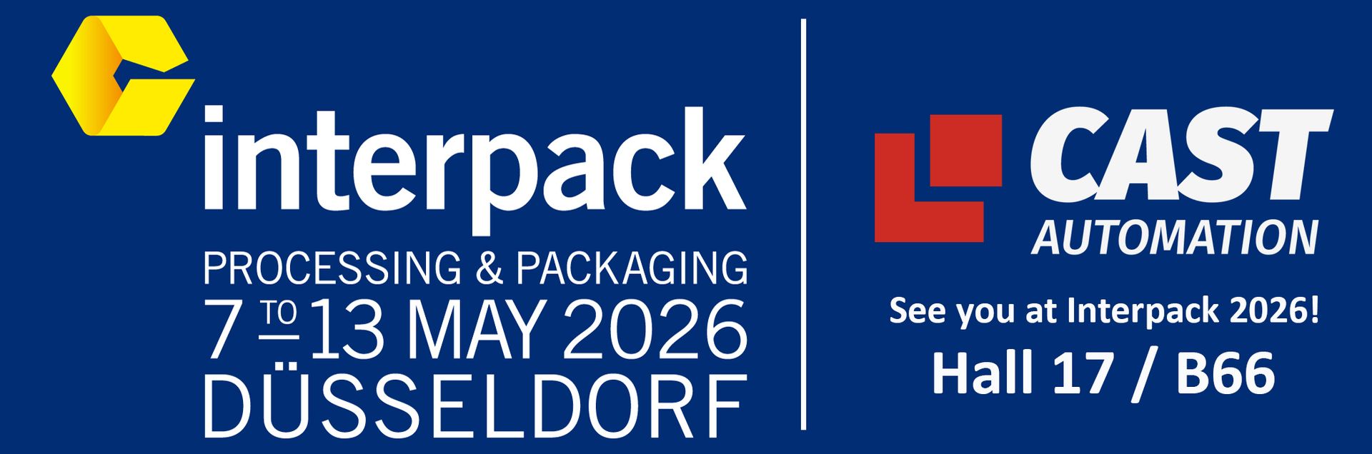 CAST Automation in Interpack2026 Düsseldorf, Germany