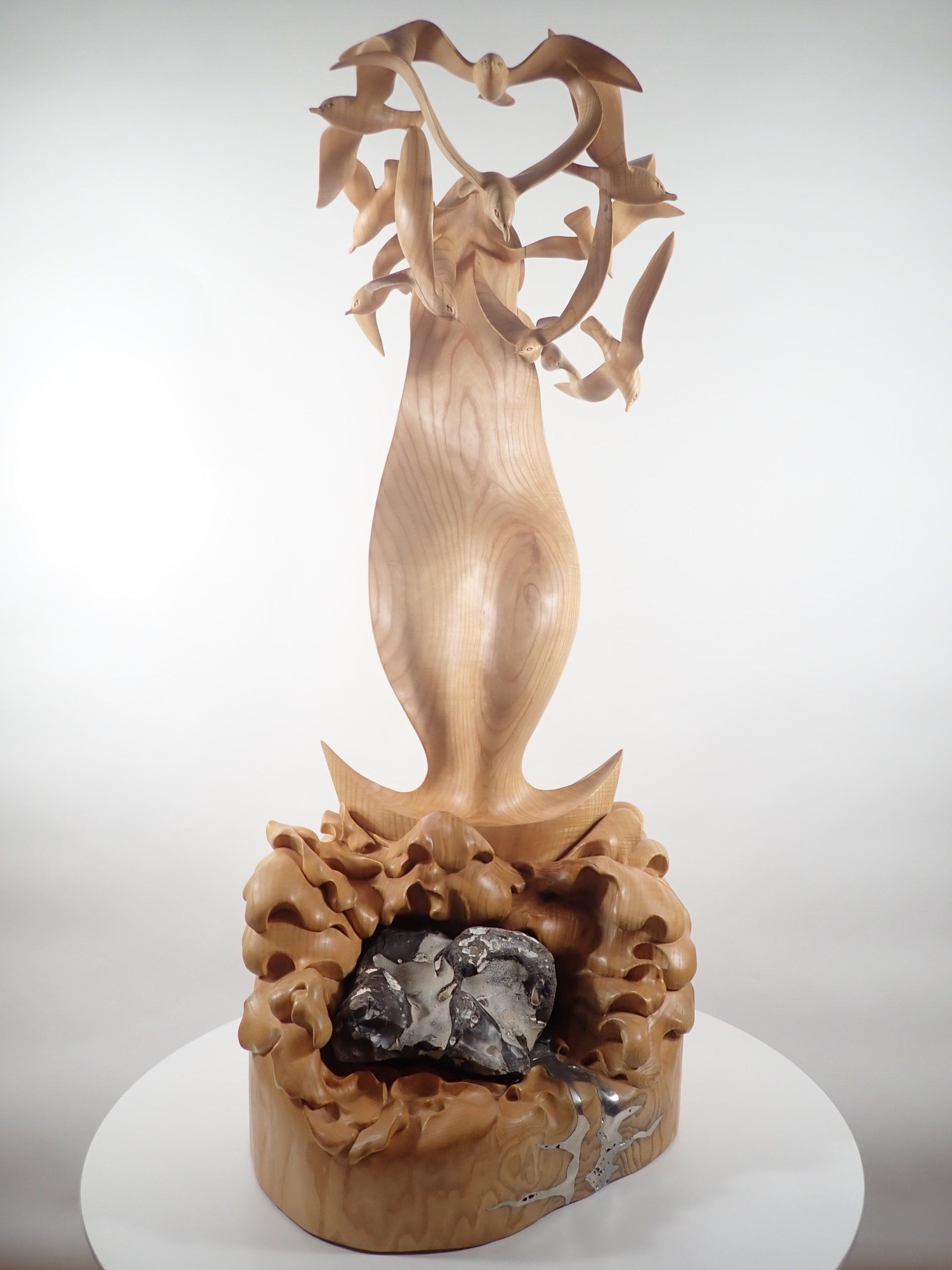 Holzskulptur, Am Meer, Holzbildhauer Ralph Hübschmann