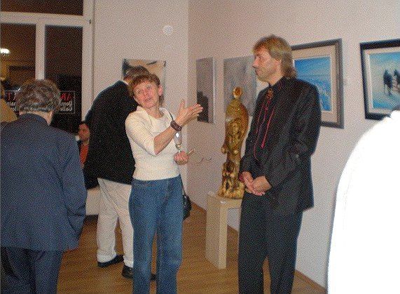 Ausstellungsteilnahme des Holzbildhauers Ralph Hübschmann in der Art Domain Galerie Leipzig 2009