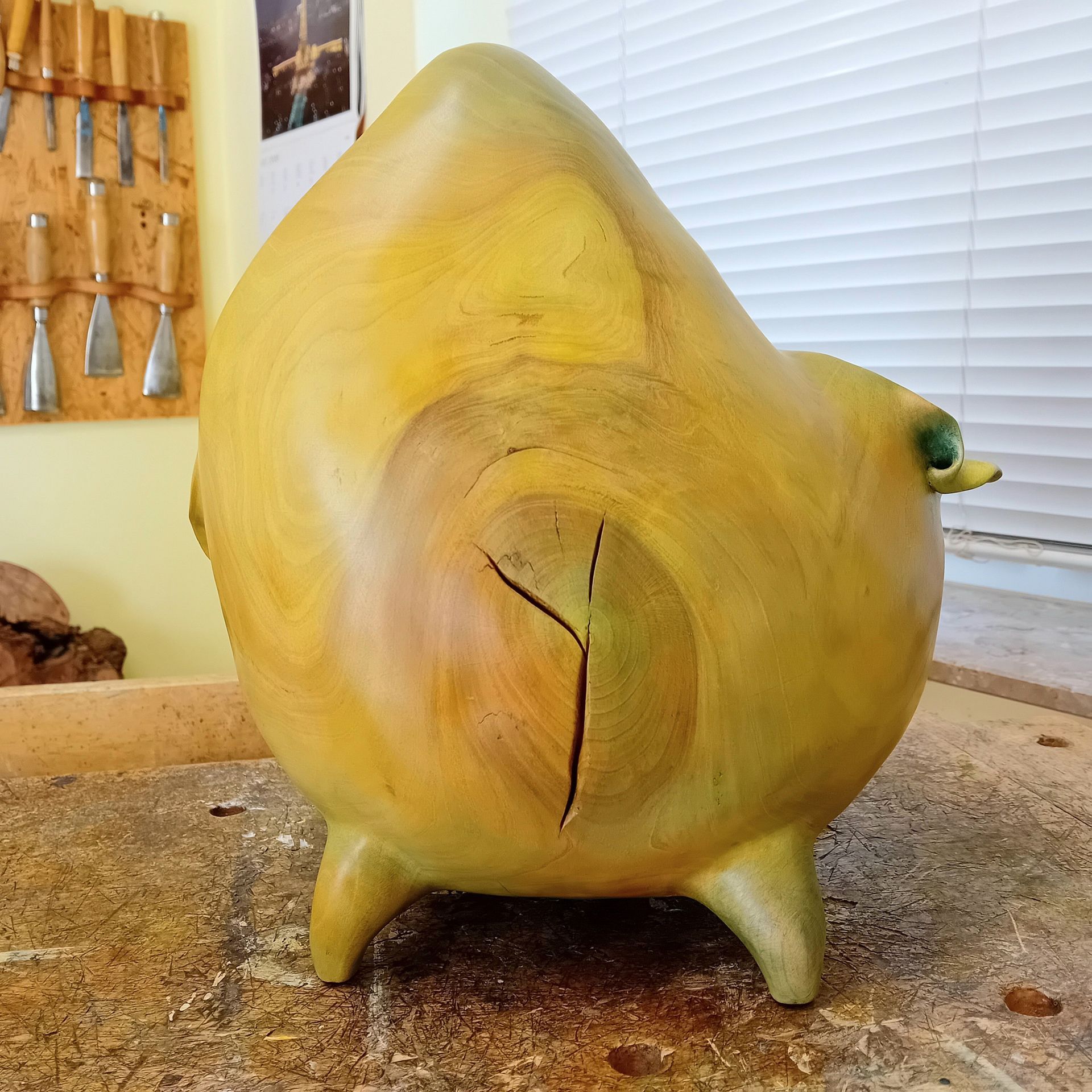 Holzskulptur Schale Leaf Holzbildhauer Ralph Hübschmann