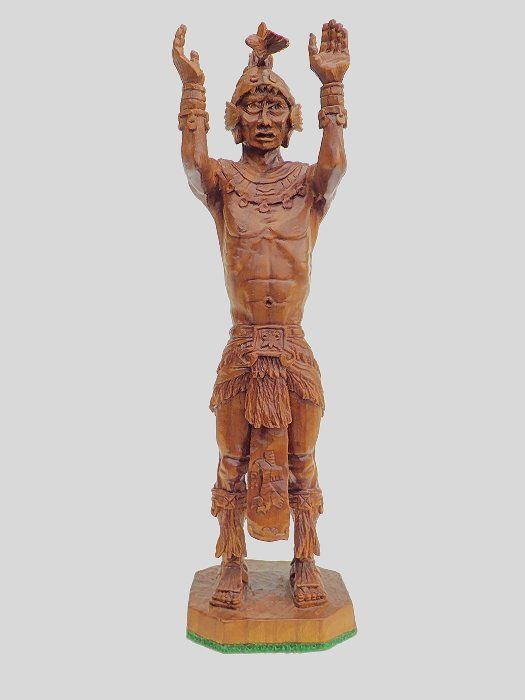 Azteken Priester im Gebet, Schachfigur