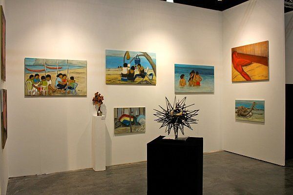 Holzbildhauer Ralph Hübschmann Ausstellungsteilnahme auf der art palm beach, Palm Beach / Florida 2015