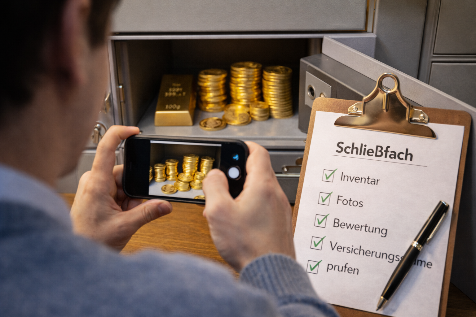Gold absichern und Schließfach