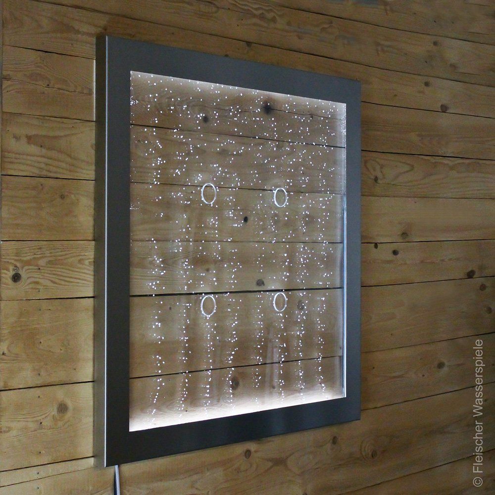 Wasserbild, Wasserwand mit Rahmen