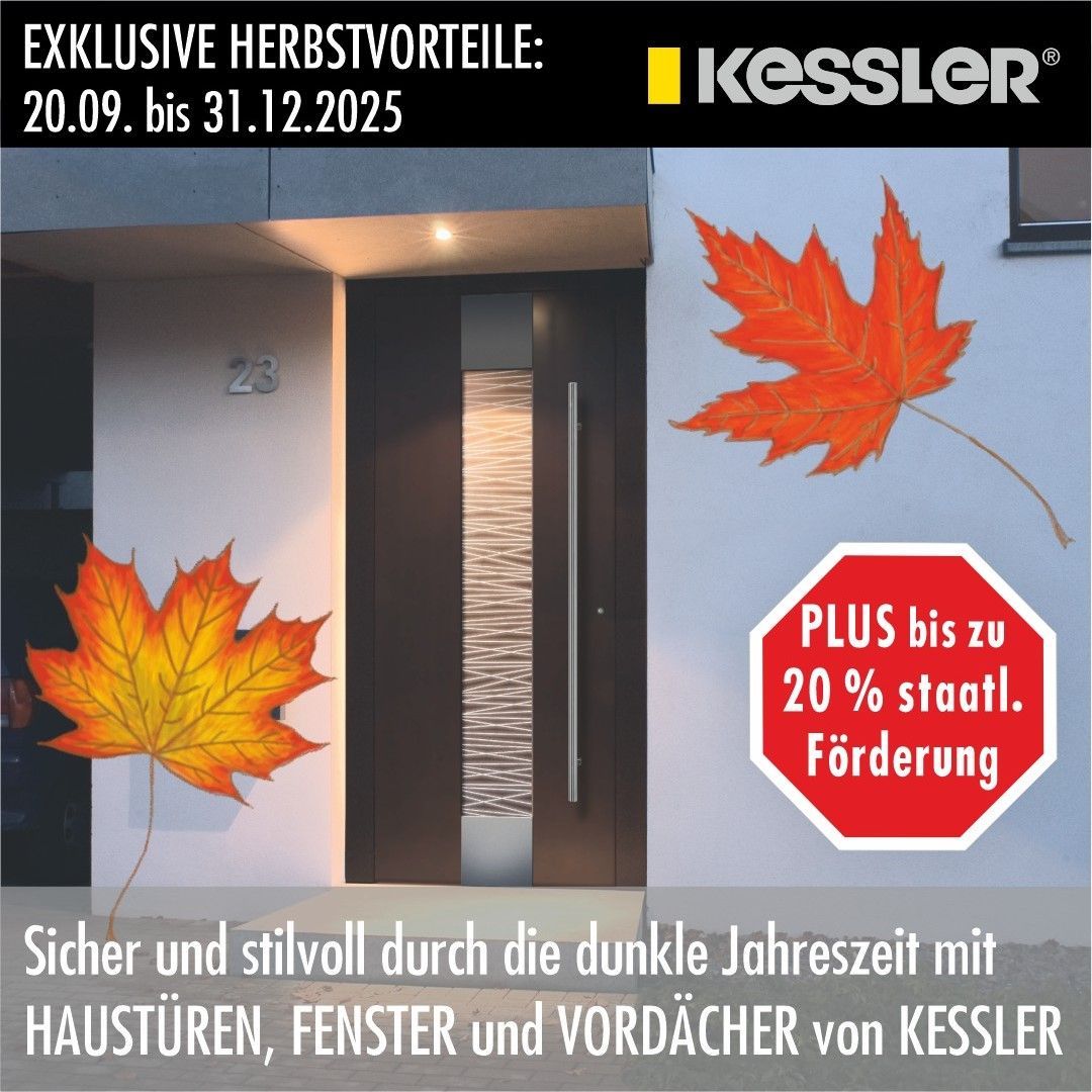 Fenster-Haustuer-Vordach-Aktion beschränkt vom 20.09. bis 31.12.2025