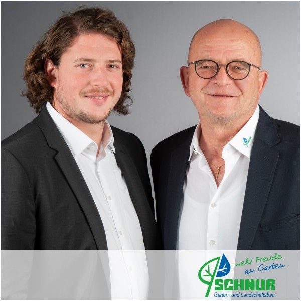 Moritz Schnur und Thomas Schnur von der Firma Schnur Garten- und Landschaftsbau GmbH