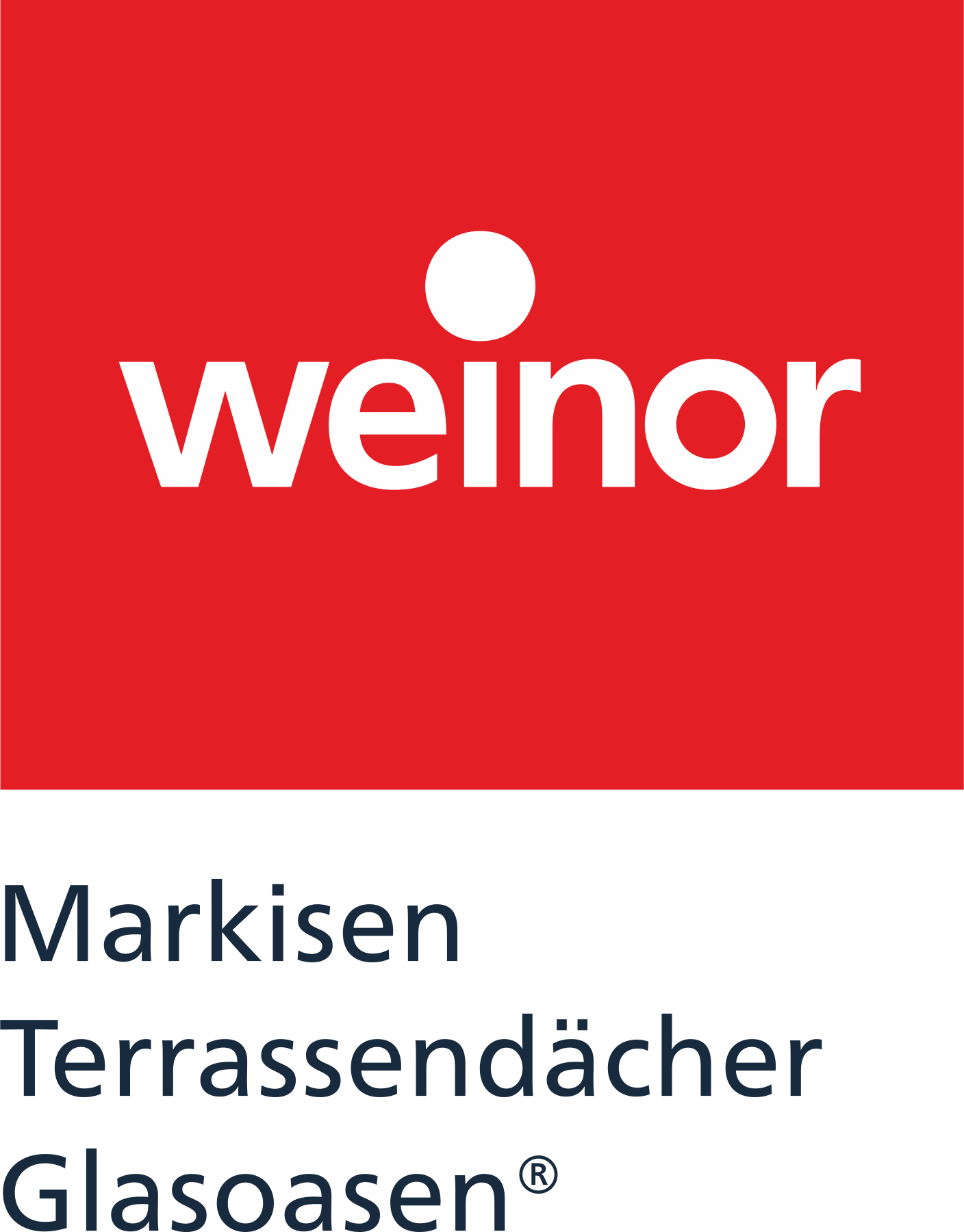 weinor Logo, der Hersteller von Rolladen Kessler Saarbrücken für Markisen und Terrassendächer.