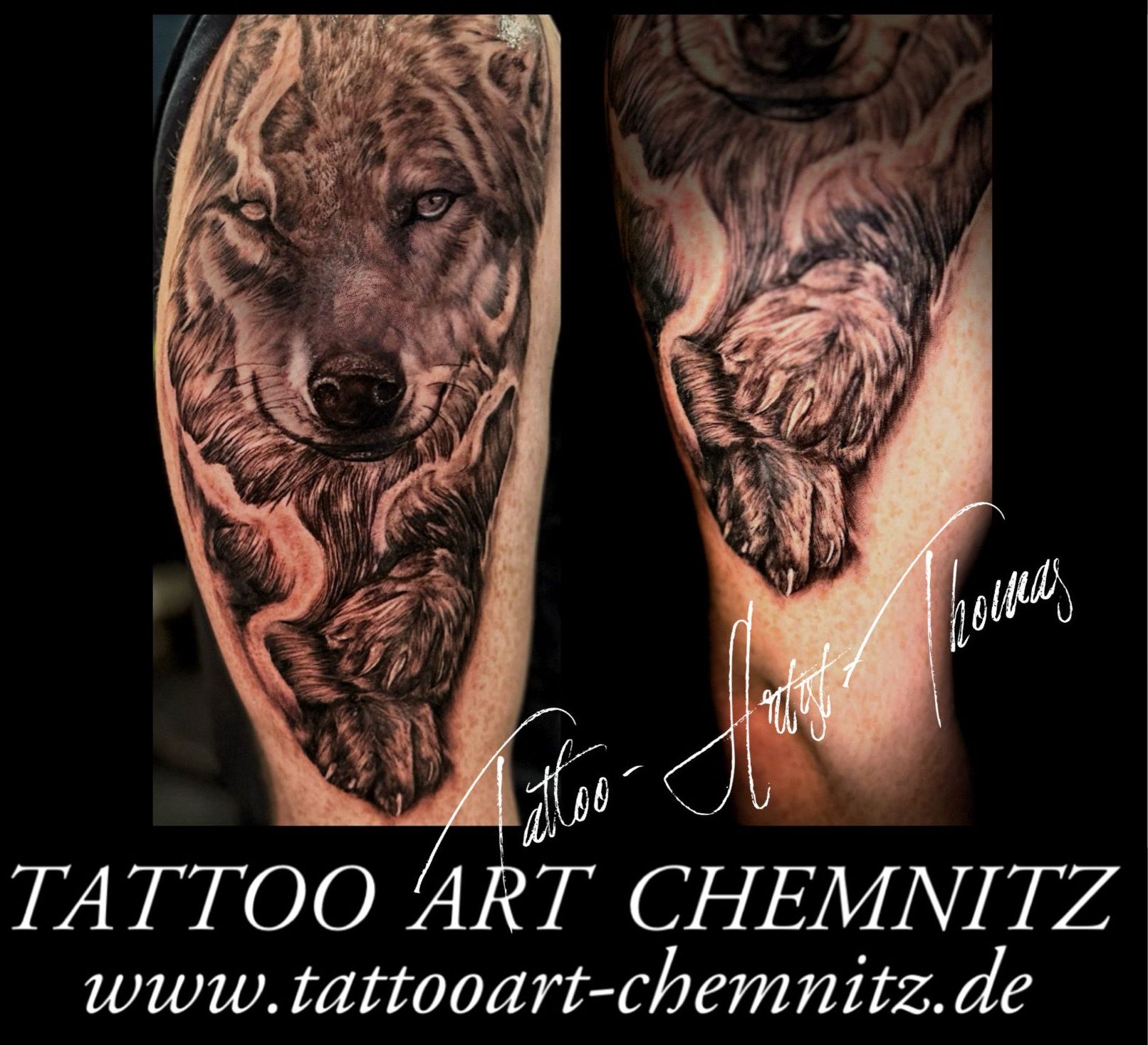 Wolf Tattoo von Tattoo Artist Thomas