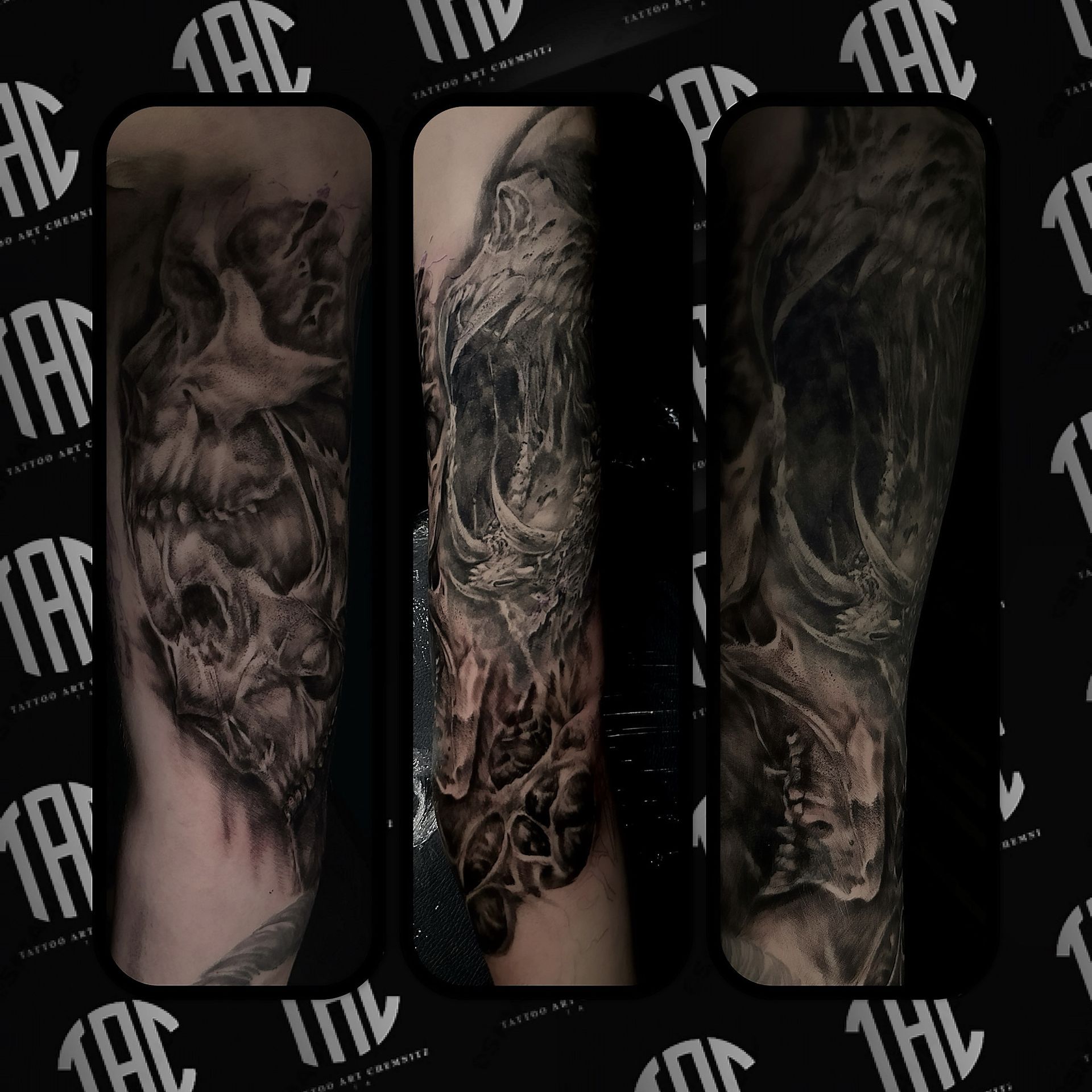 Tattoo Artist Thomas bei der Arbeit an Realistic Tattoo