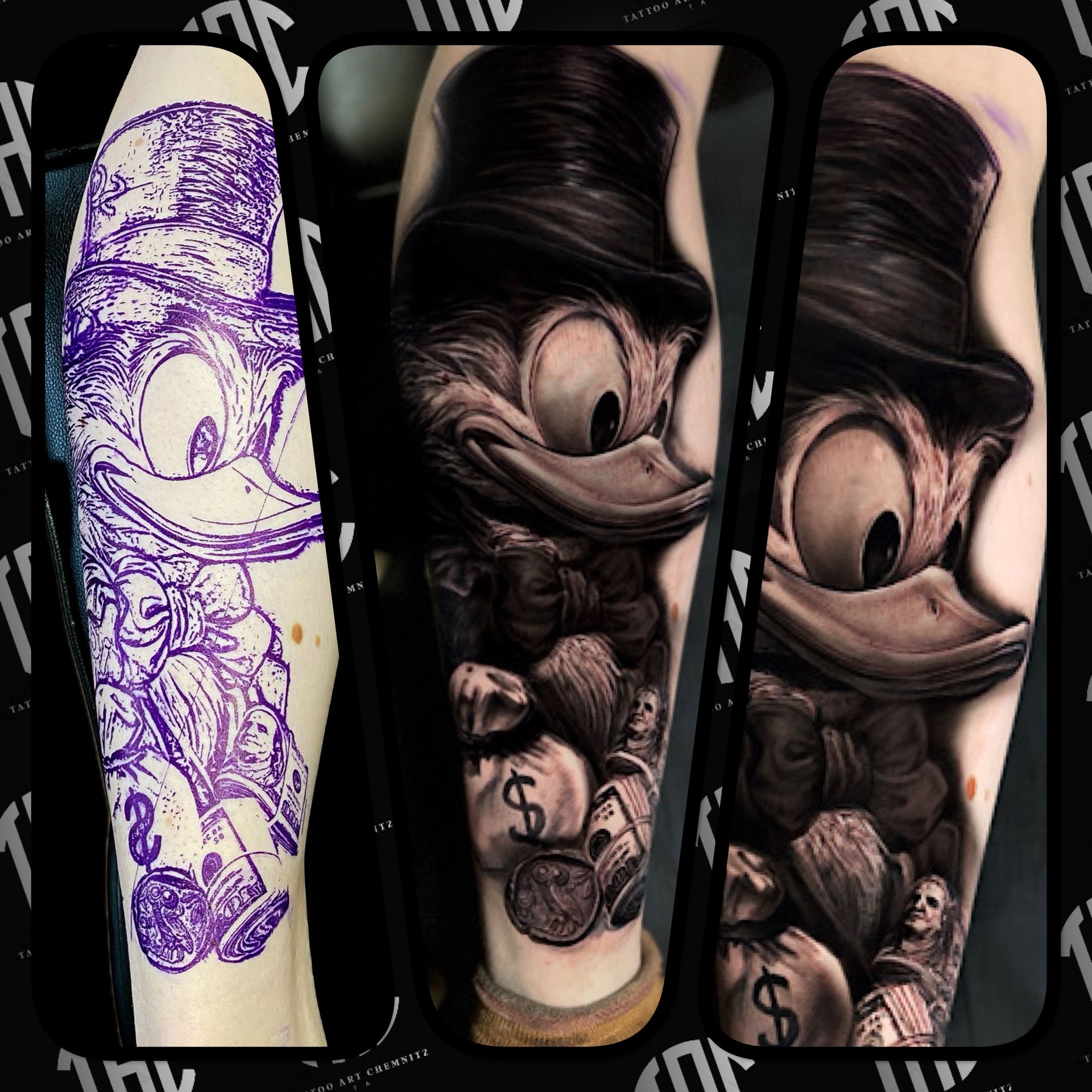 Fineline Rosen Tattoo – feine Linienarbeit von Tattoo Art Chemnitz