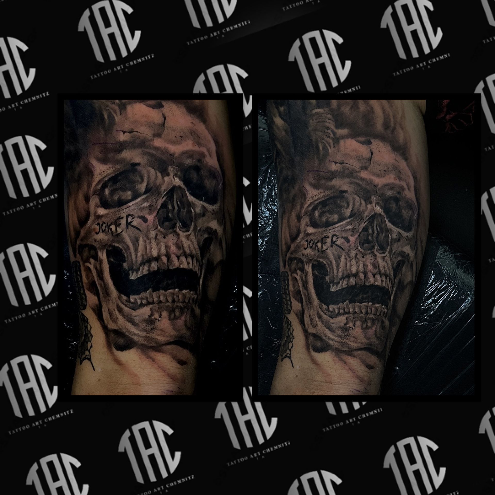Tattoo Artist Thomas bei der Arbeit an Realistic Tattoo