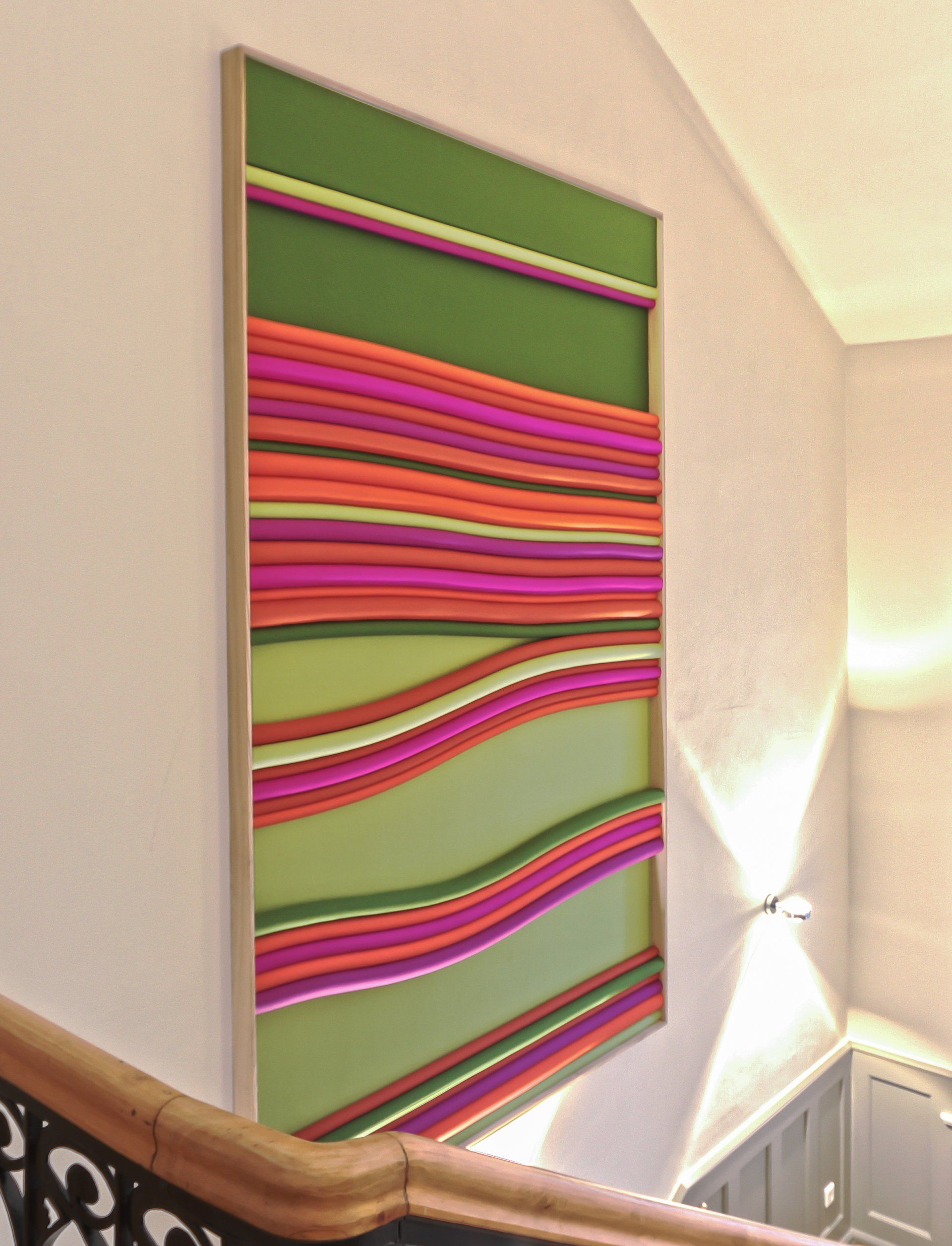 Bilding in Grün- und Magentatönen von Eckhard Grübbel