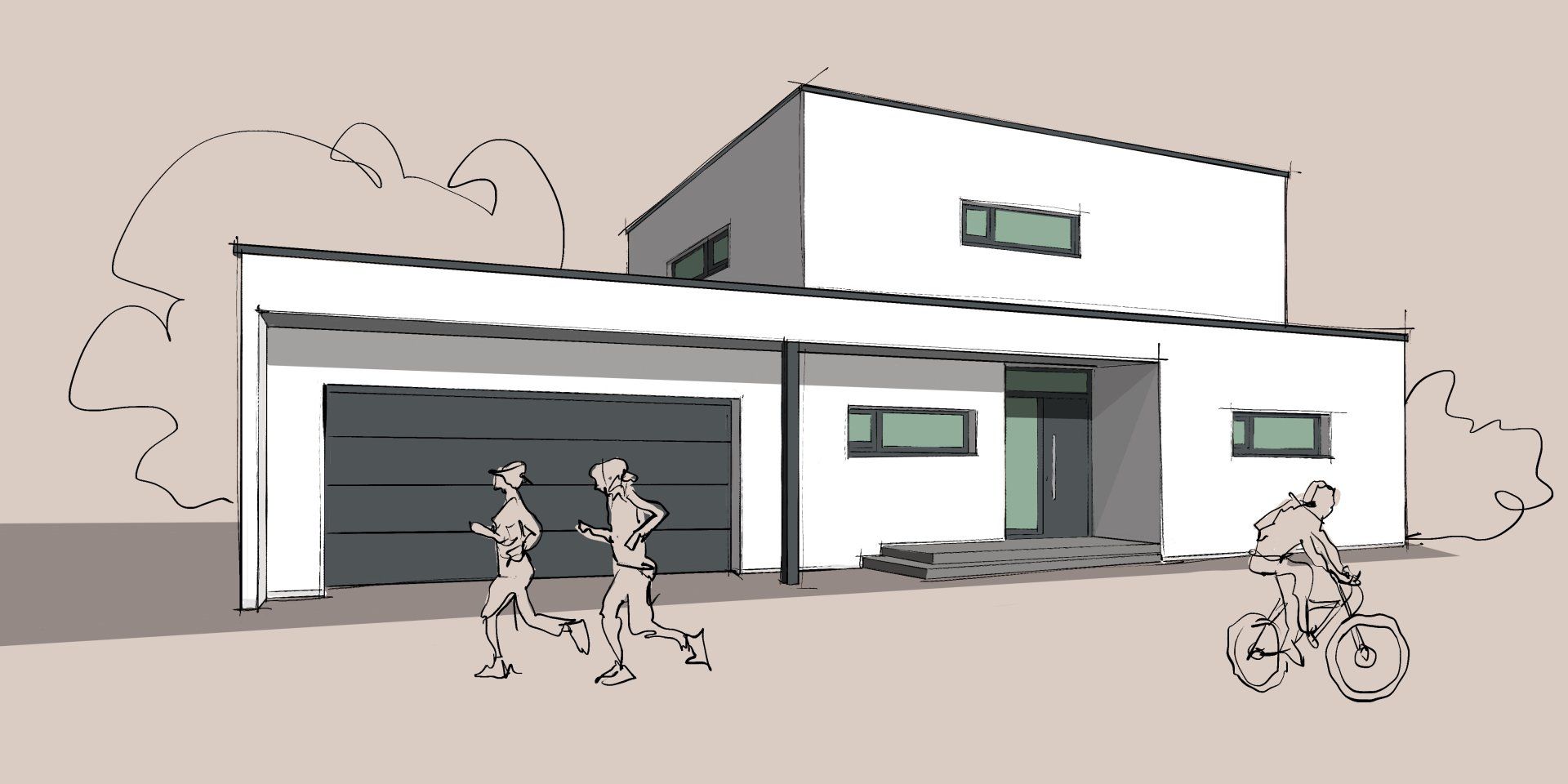Projekt: Modernes Einfamilienhaus mit Flachdach