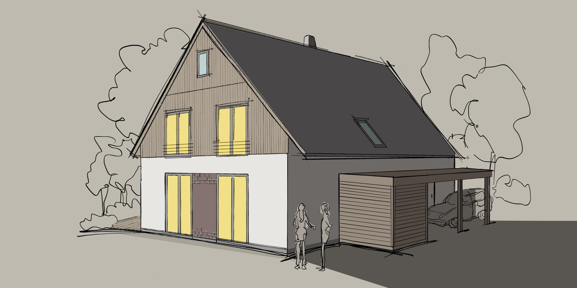 Projekt: Errichtung eines Wohnhauses mit offener Garage