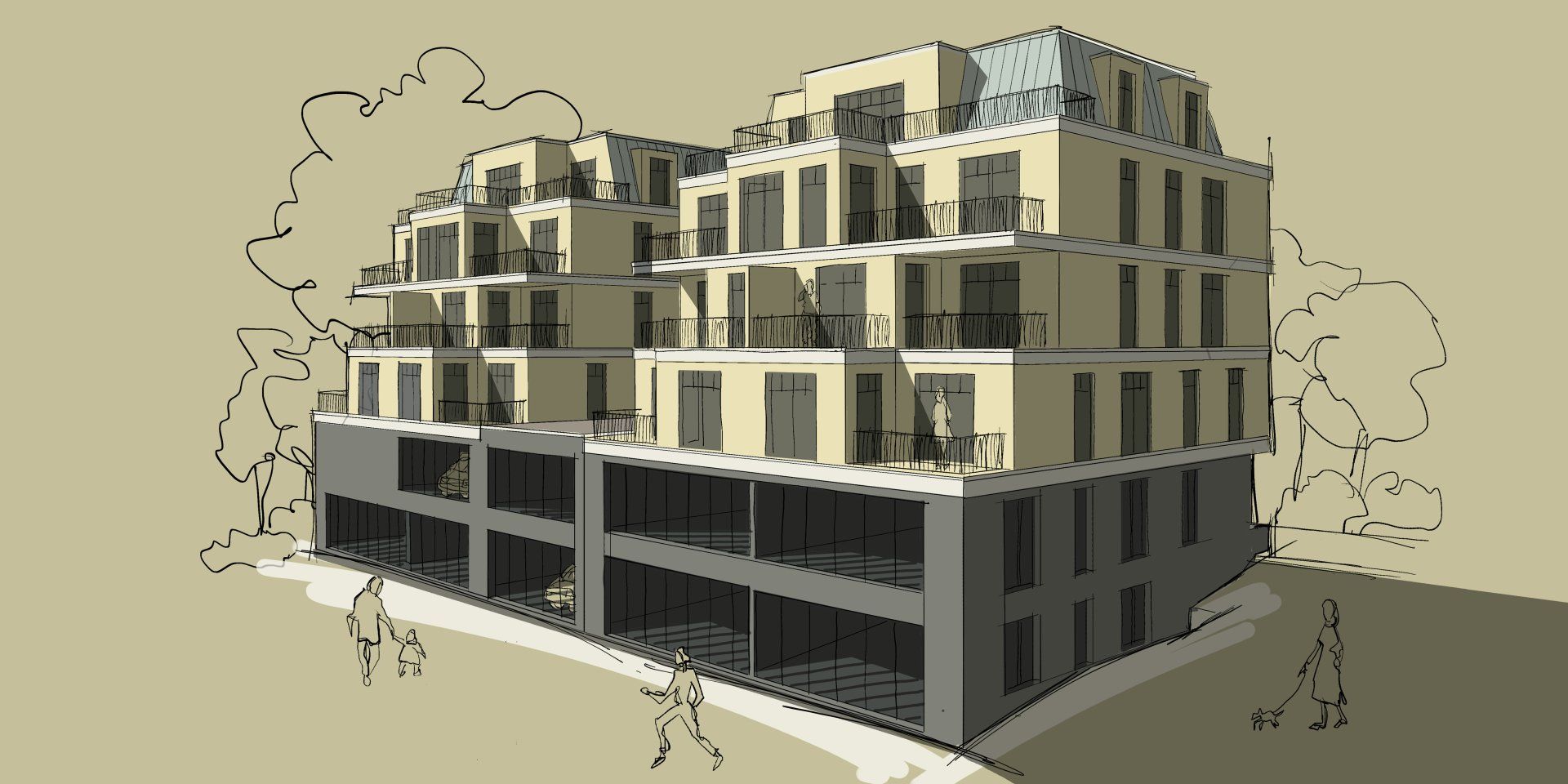 Projekt: Wohn- und Geschäftshaus mit Tiefgarage Projekt: Wohn- und Geschäftshaus mit Tiefgarage