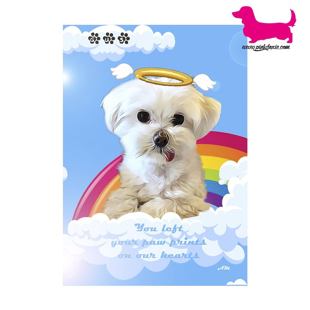 pet loss custom card rainbow bridge Real Gus