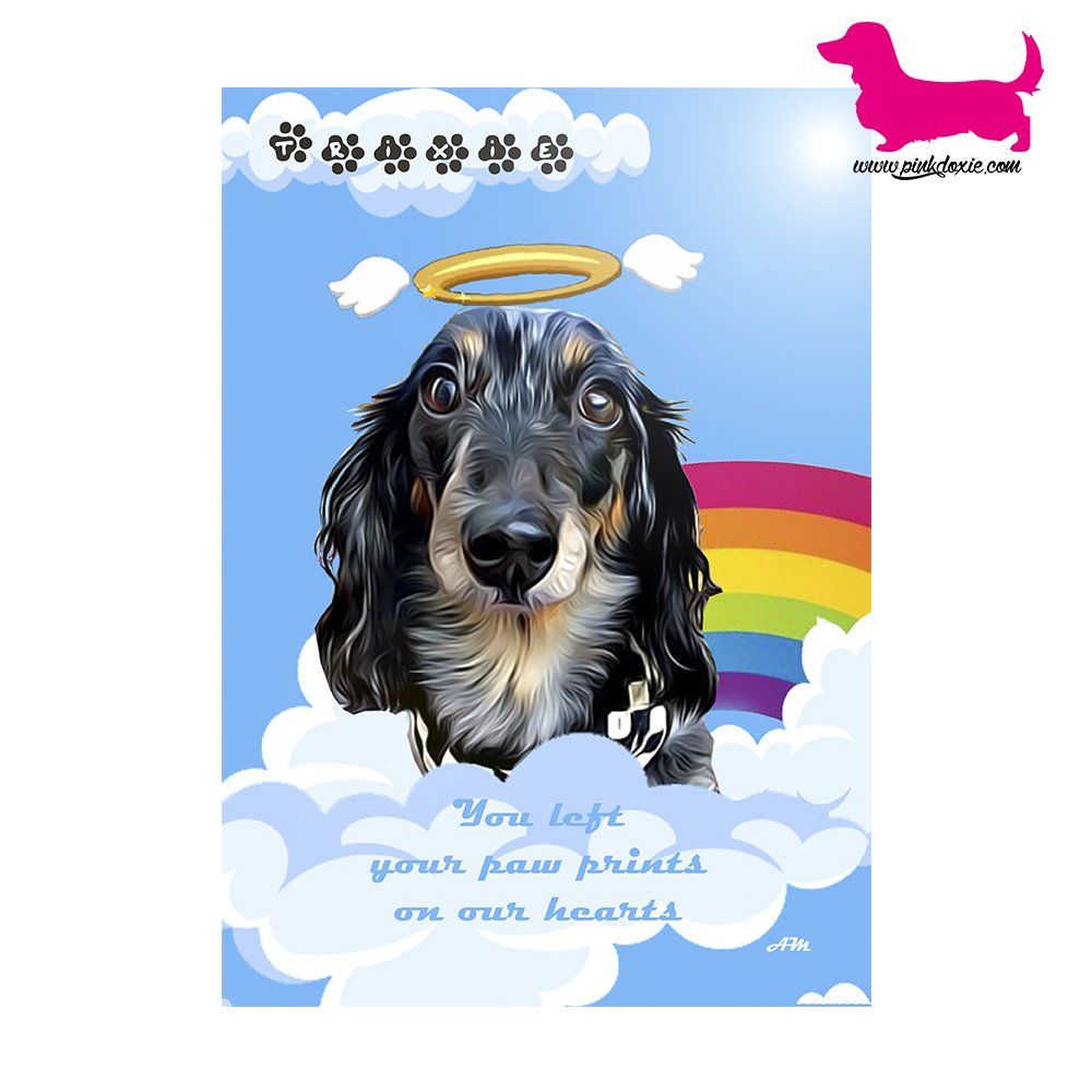 pet loss custom card rainbow bridge Trixie