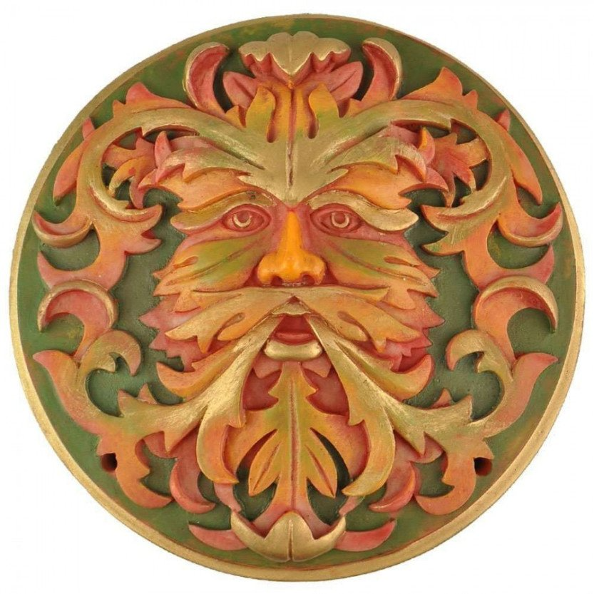 Autumn equinox green man figure